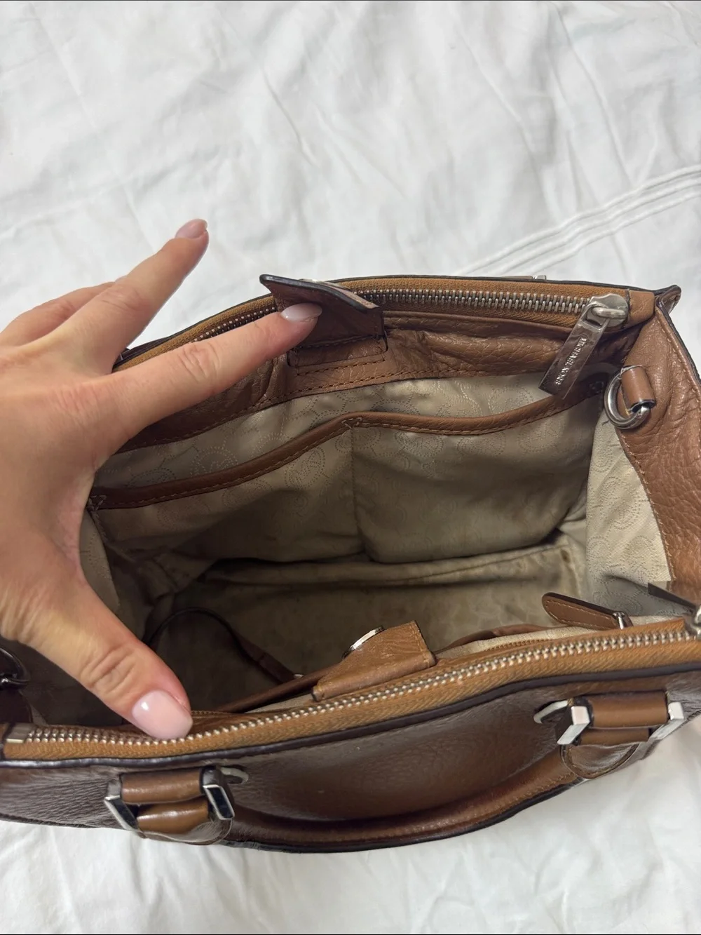 Michael Kors structured pebbled